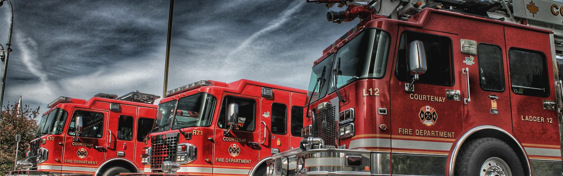 fire trucks, courtenay fire